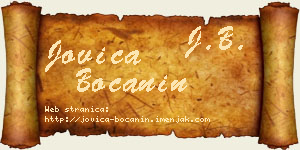 Jovica Boćanin vizit kartica